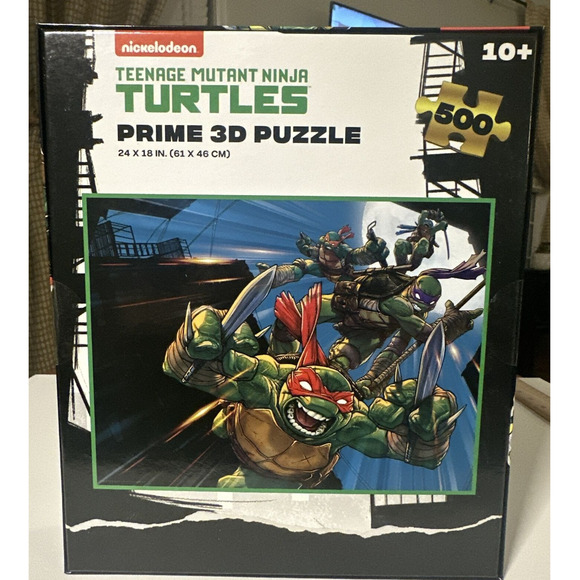 Teenage Mutant Ninja Turtles Prime 3D Puzzle 500 Piece Nickelodeon 24x18 Sealed - Picture 2 of 8